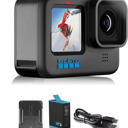 GoPro HERO10 Black- E-Commerce Packaging - Waterproof Action Camera with Front LCD & Touch Rear Screens, 5.3K60 Ultra HD Video