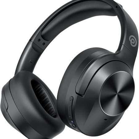 Upgrade Pro‑level Hybrid Active Noise Cancelling Headphones with HD Sound, Wireless Bluetooth Headphones Over The Ear Unequaled Comfort, Vivid Deep Bass, for Home Office Travel Birthday Gift, Black